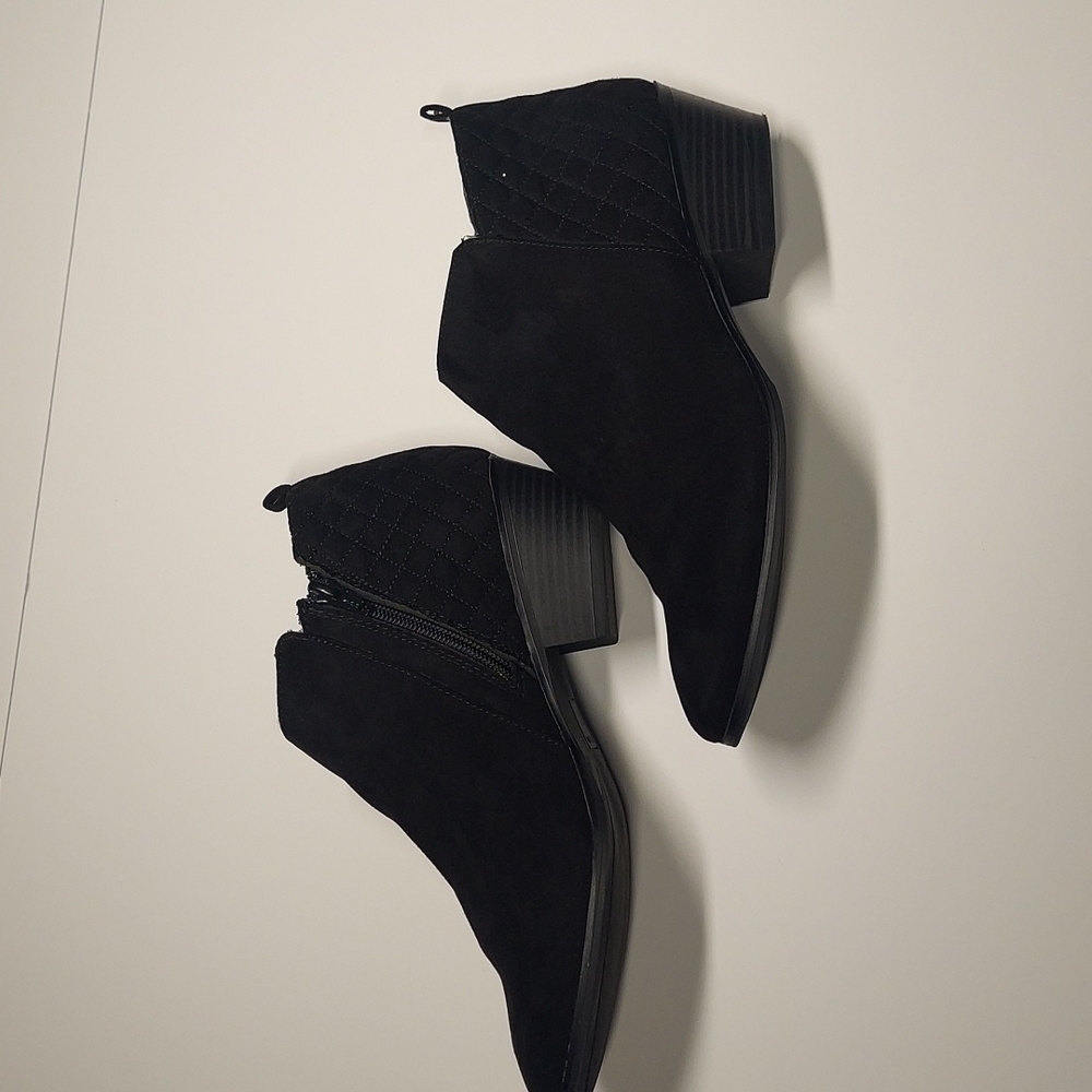 Style & Co Black Booties with Side zipper Size 8M